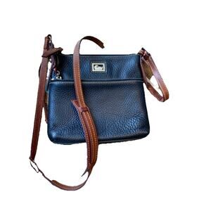DOONEY & BOURKE Dillen satchel Black Brown Leather Classic Crossbody Purse